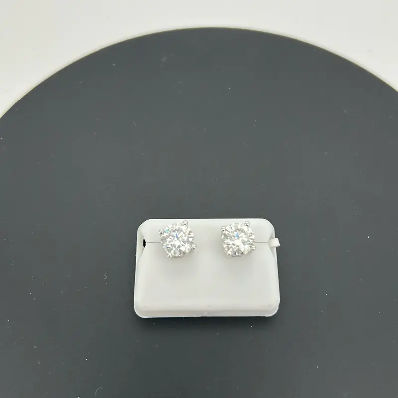 4CTW MOISSANITE EARRINGS 925 STERLING SILVER 24M