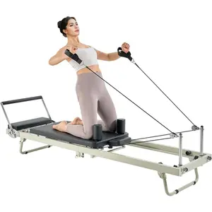 VEVORFoldable Pilates Reformer, Pilates Workout Machine for Home Gym Studio Use, Pilates Bed with Dual Resistance- Spring Cord, Reformer Set for Advanced Users and Beginners, Up to 400 LBSVEVOR Super Brand Day