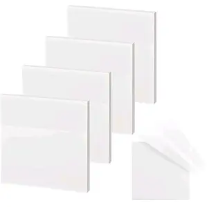 Transparent Sticky Notes - 3x3 inch Clear Sticky Notes Waterproof Self-Adhesive Translucent Sticky Note Pads for Books Annotation, See Through Sticky Notes for School & Office