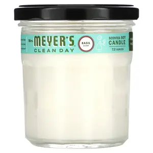 Mrs. Meyers Clean Day Scented Soy Candle, Basil, 7.2 oz (204 g)