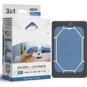 Sheet Holder Straps - Heavy Duty Gripper Clips - Strengthened Parachute Cord - 360   Sheet Tightener -  and Effective Extender - Fits  Mattress Sizes