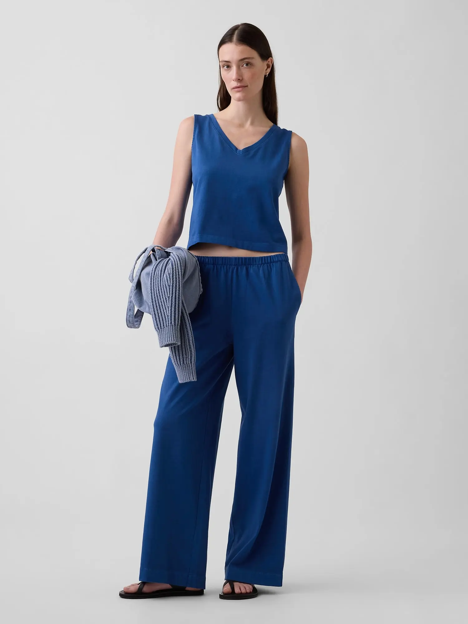 Gap Women's Knit Wide-Leg Pants