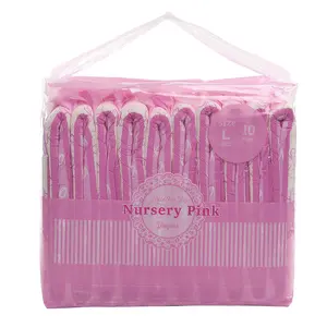 LittleForBig Adult Diaper Printed Adult Brief Diapers 10 Pieces - Nursery Pink, Thick & Fluffy, High Absorbency, Size M-L