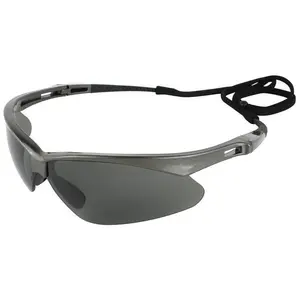 KleenGuard Nemesis Polarized Protective Eyewear - Safety Equipment with Gunmetal Frame, Smoke Lens, Sporty Style, Lightweight Design, Lens Tint Options