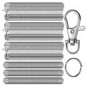 480Pcs Lobster Claw Clasps and Key Rings, Keychain Making Kit - 240 Keychain Clips and 240 Key Chain Ring, Split Rings, for Key Chains, Crafts, Lanyard, Key, Jewelry Making (Silver) - Home Improvement.