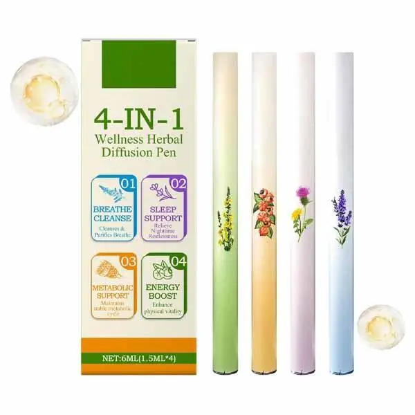 Herbal Diffuser Pen with Mullein,Thyme& MintExtractsNatural LungDetox & OralFreshing-Plant. Based,Non-Smoking non-irritating formula natura reliefmelatonindiffuser Herbal Lung DetoXDiffuser Pen difusor natural sleep aidherbal diffuser body care stick