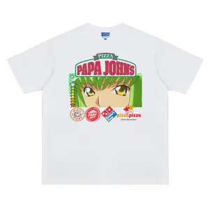 Code Geass "The Witch" Vintage Oversized Tee Anime T-shirt 100% Cotton Original Design Men's Top for Fans Menswear Tshirt