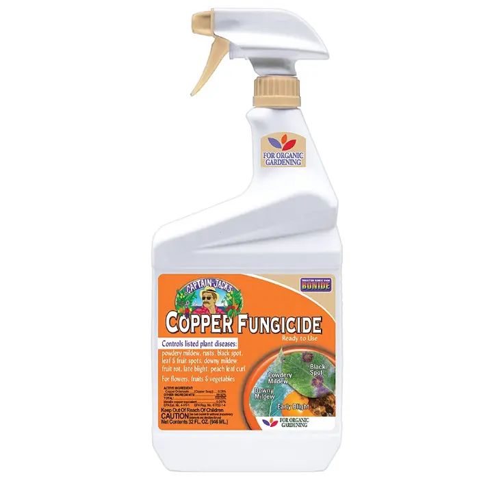 Bonide Captain Jack's Copper Fungicide, 32 oz Ready-to-Use Spray for Organic Gardening, Controls Common Diseases | For Organic Gardening, Controls Common Diseases on Plants