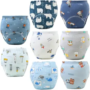 Training Pants Potty Training Underwear for Boys Girls,Toddler Potty Pants for 2T-6T,Soft Absorbent & Leak-Proof with Characters, 100% Cotton Washable (8PCS,L)
