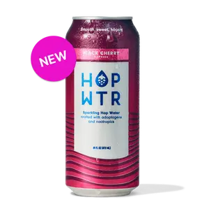 HOP WTR - Black Cherry Flavor - Sparkling Hop Water - 16 oz Cans Beverage