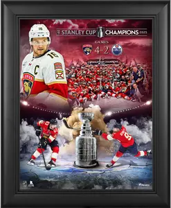 Florida Panthers 2025 Stanley Cup Champions Framed 13" x 16" Collage