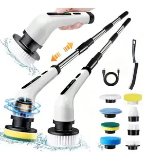 9-in-1 Cordless Electric Spin Scrubber - Extendable Cleaning Brush for Bathroom & Floor