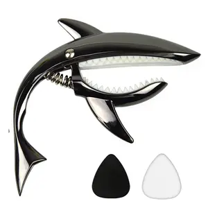 Zinc Alloy Guitar Capo Shark Capo for Acoustic and Electric Guitar with Good Hand Feeling, No Fret Buzz and Durable,Gift for Musicians