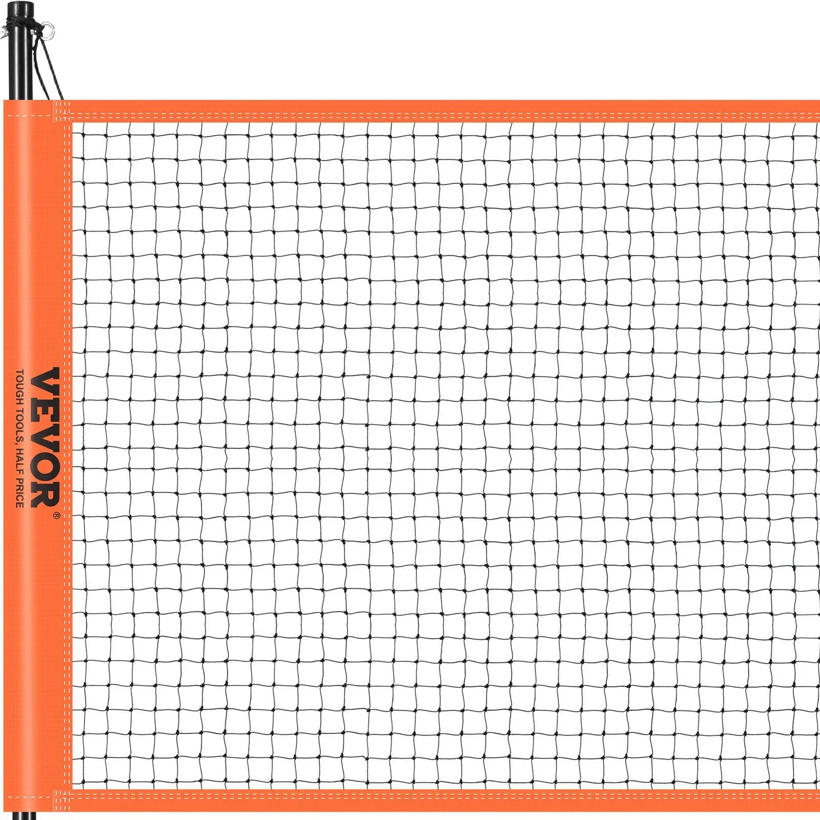 VEVOR Volleyball & Badminton Combo Set, 3x32ft Outdoor Portable Waterproof Cloth Net, Adjustable Height Steel Poles, PVC Volleyball, Pump, Carrying Bag for Backyard Beach Lawn Easy Setup for Outdoor Users