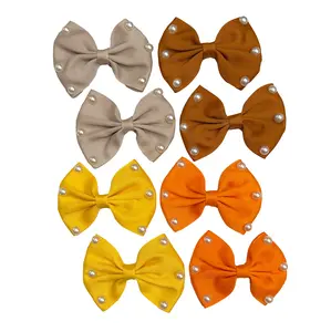 4-piece Bow Set with Pearls