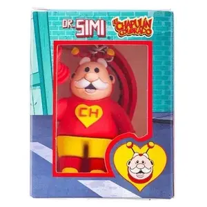 Dr. Simi Llavero Keychain - Character from El Chapulin Colorado, Featuring Red Outfit and Heart Design