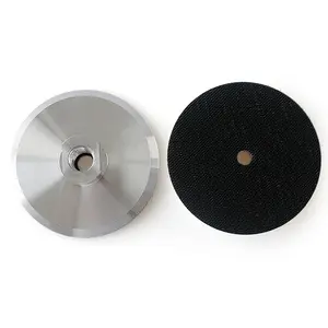 4Inch Aluminum Sticky Disc Polishing Backing Pad - 5/8-11 Thread Angle Grinder Accessory, Nylon-Reinforced Durable Design for Surface Finishing, Sanding & Buffing - Universal Tool Adapter