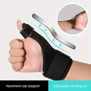 1pc RJF Adjustable Thumb & Wrist Support Brace - Lightweight, Breathable Polyester with Detachable Aluminum Stabilizer Splint for Men & Wom