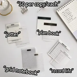 Pet Semi-Transparent Reusable Sticky Notes, 50 Sheets Self-Stick Memo Pads, Highlighter Stickers for Planning & Note-Taking