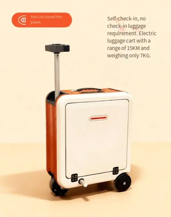 Remote-Controlled Electric Riding Travel Luggage, 20-Inch Carryon Luggage, 16km Battery Life, Checkable Multifunctional Sports & Outdoor Accessory, Multifunctional Luggage