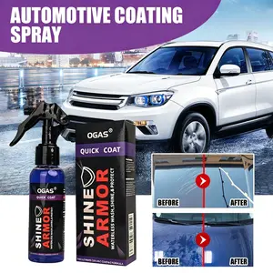 Car Wax Spray and Ceramic Coating for Cars - Professional 3 in 1 Waterless Car Wash and Detailing - Quick Effect Coating Agent for Car