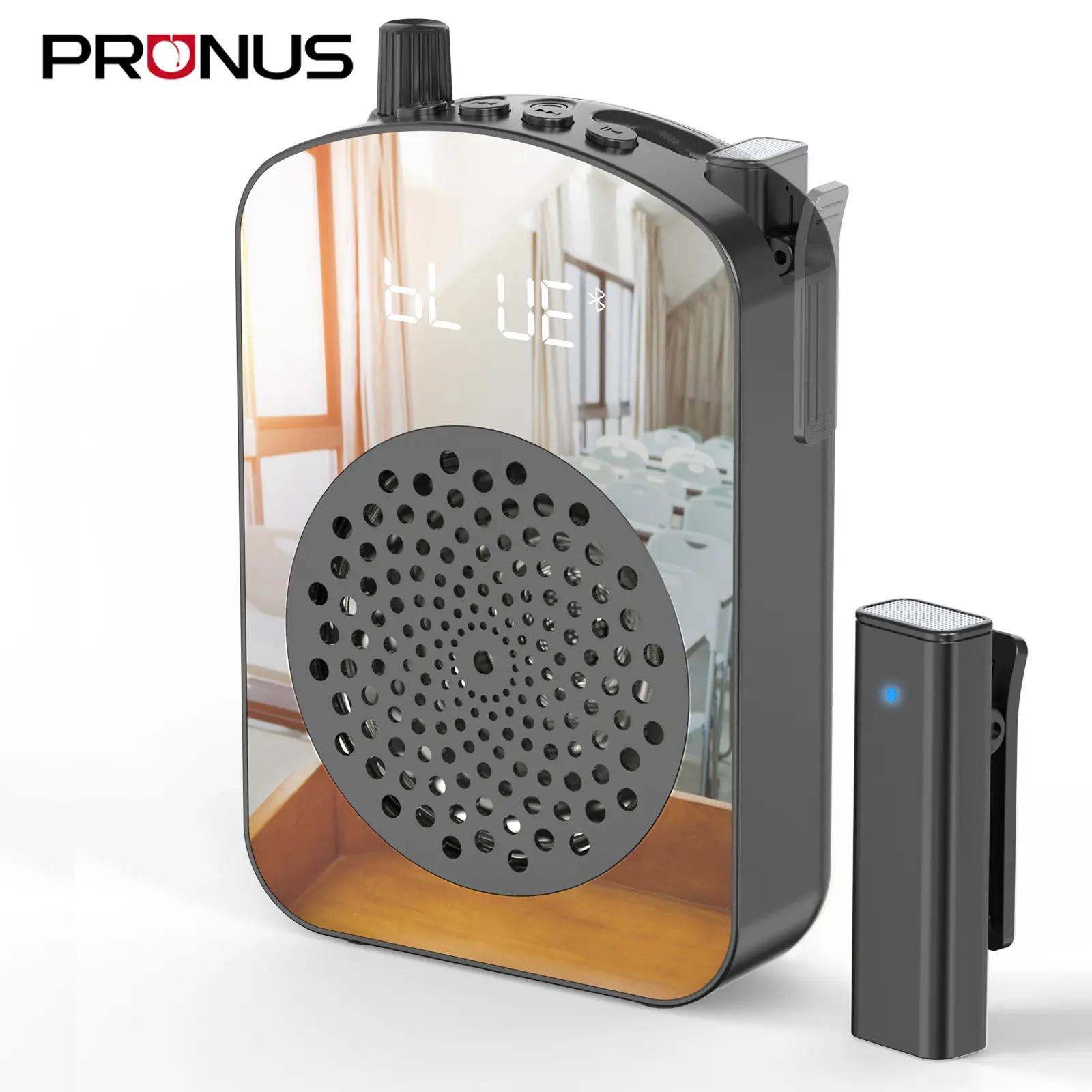 PRUNUS A10 Voice Amplifier Wireless with Lavalier Microphone | Charging &Storage,Portable Voice Amplifier with Laple Mic Speaker,Mini Voice Amplifier for Classroom,Speech,Training Outdoor