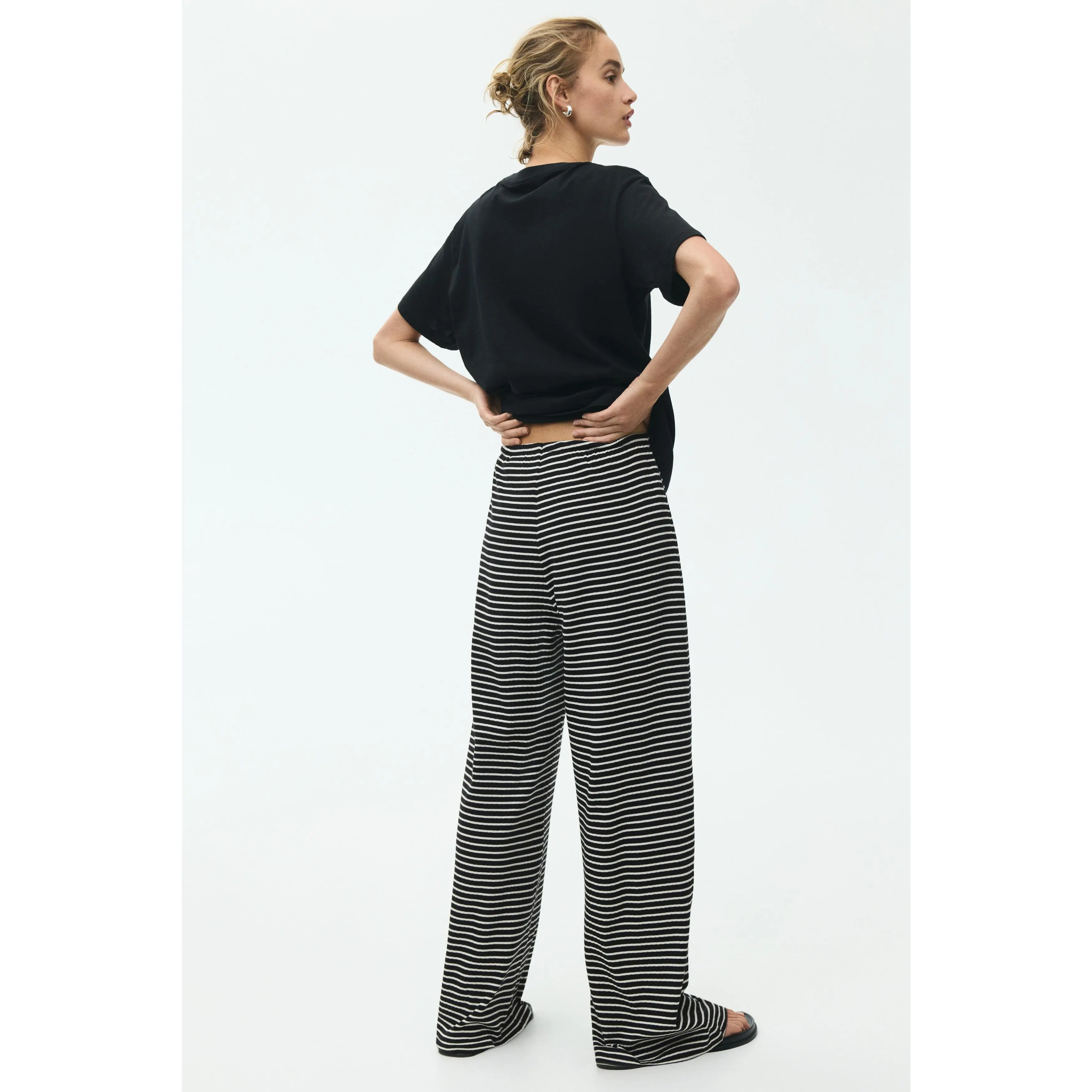 H&M Ribbed drawstring trousers