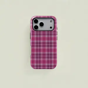 Plaid Classic Checkered Pattern Phone Case Cover, Durable Two-In-One Protection, Fits iPhone 17 16 15 14 13 12 Pro, Samsung Galaxy S25 S24 S23 S22 Ultra Series