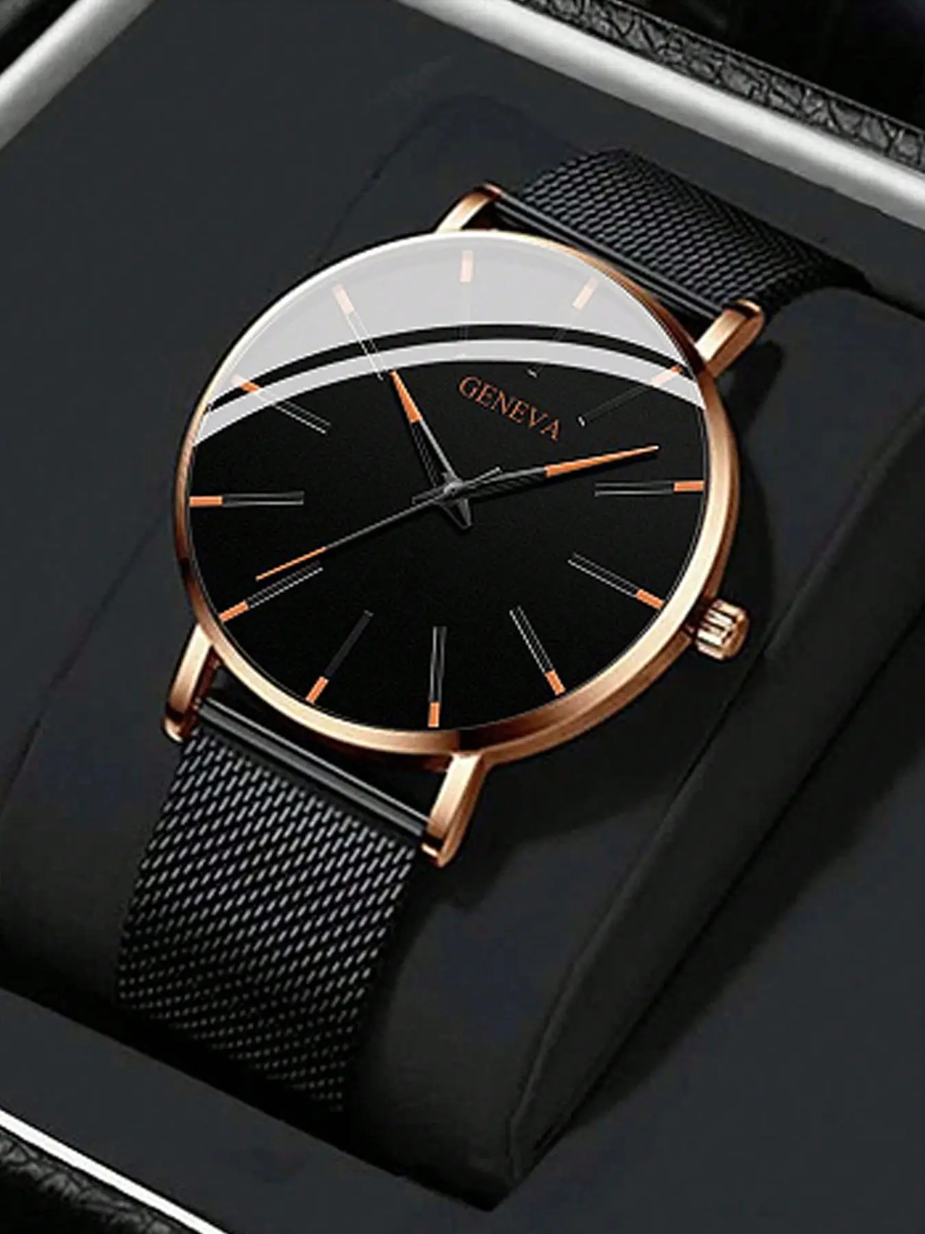 1-piece set of fashionable and casual business watch, simple and fashionable men's quartz watch set, Modern Fashionable Wristwatch, Fashionable Watches, Analog Wristwatches