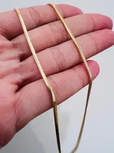 Gold Filled Herringbone Necklace | 1.5mm Chain | 14" to 18" Length