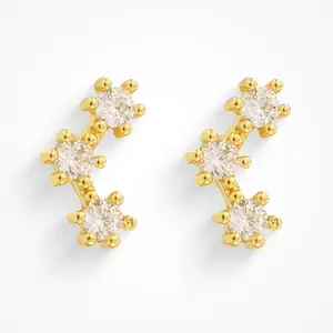 EVRY JEWELS Gold or Silver Plated Women's Hypoallergenic Constellation Earrings