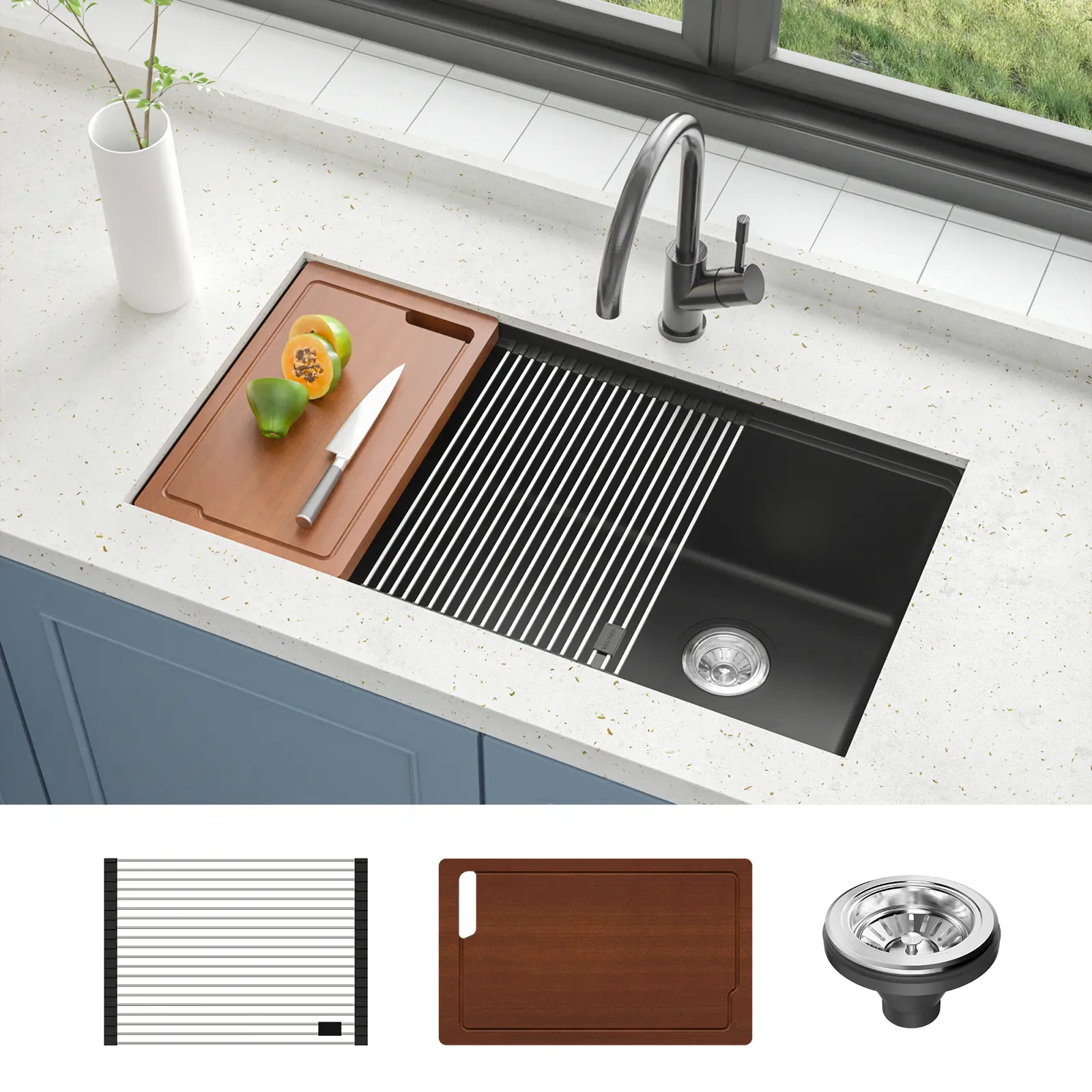 cool sinks,farmhouse sink kitchen,top mount,prep kitchen,industrial sink,scratch resistant,rain drop,multiple accessory,limestone sink,scratch resistant,drop in sink,ceramic sink calacatta  quartz Stainless Steel Undermount Workstation Sink kohler