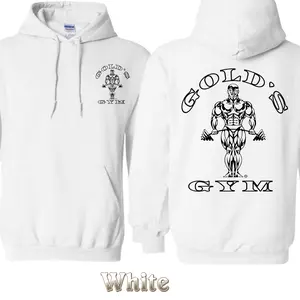 Gold’s Gym Hoodie - Classic Bodybuilder Logo Pullover Sweatshirt , Vintage Fitness Training Hoodie For Men And Women , Comfortable Unisex Streetwear Outfit , Gym Workout Style Hoodie , Perfect Gift For Fitness And Gym Lovers Menswear Casual Tops