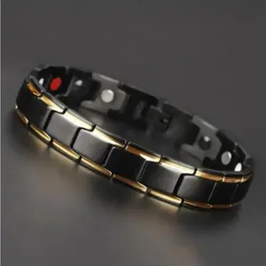 Magnetic Bracelet Energy Bracelets Stainless Steel Men's Bracelets For Jewelry Gift With Adjustable Sizing Tool