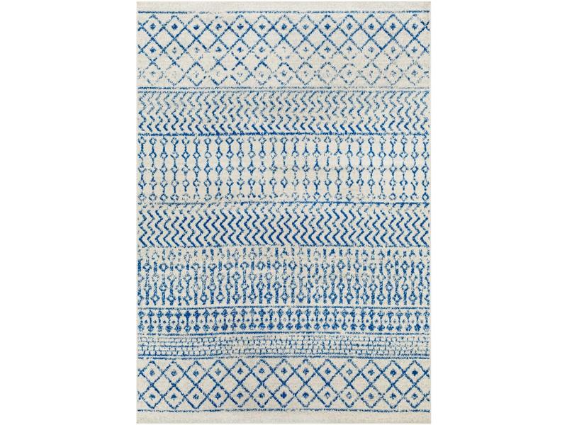 Livabliss Elaziz Round Polypropylene Area Rug (ELZ2368-53RD) - 5 ft 3 in Non-Customised Single Rug, Blue & Gray, Medium Pile, Durable, Machine-Woven, Indoor Use Home Décor with Natural Charm