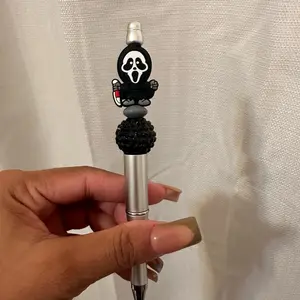 Ghost scream beaded pen