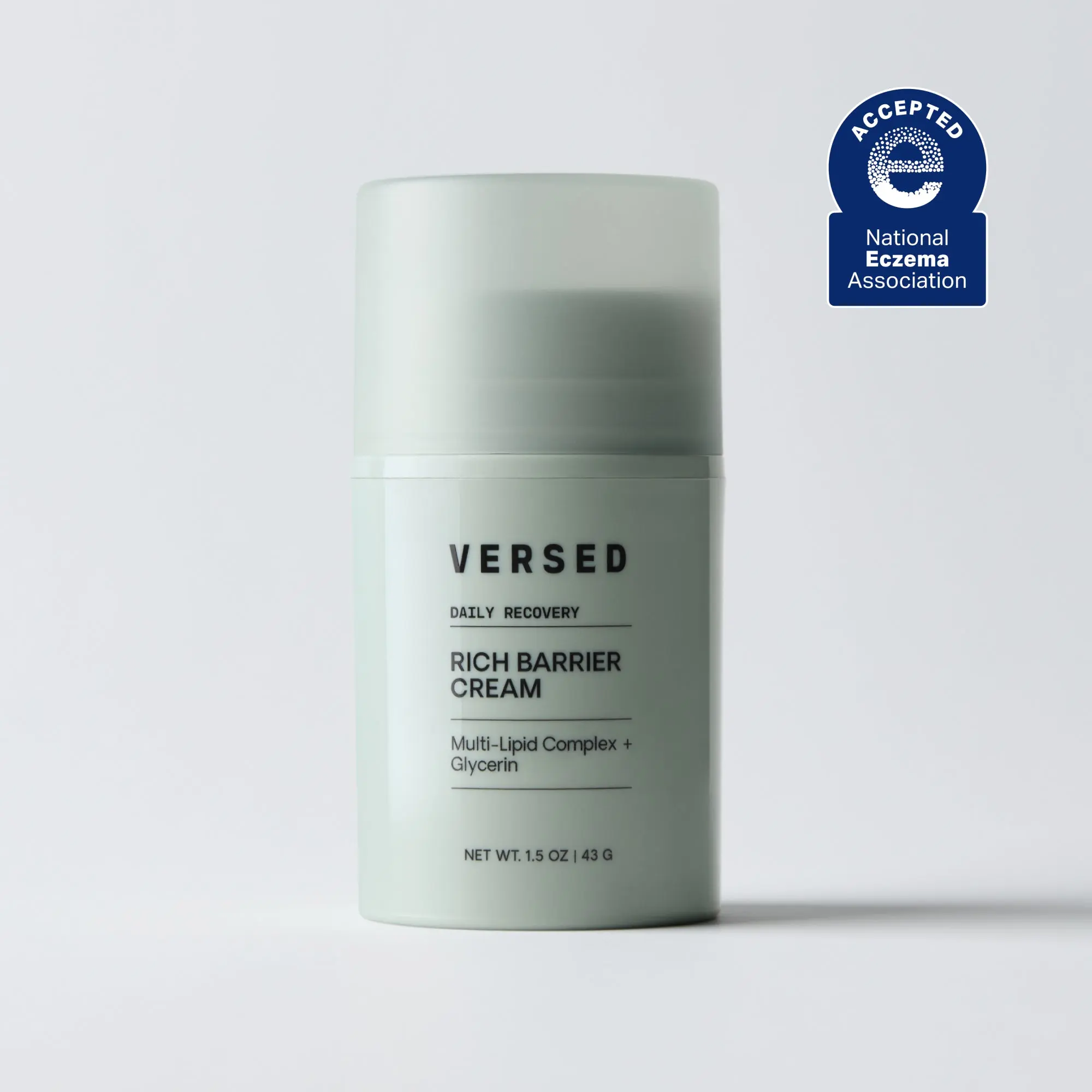 Versed Daily Recovery Rich Barrier Cream - Moisturizer Face Cream for Dry, Sensitive and Easily Irritated Skin - Facial Moisturizer with Glycerin and Multi-Lipid Complex