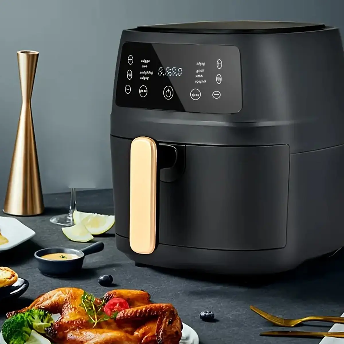 Air Fryer, 6 Qt Air Fryer, Air Fryer Oven With 9 Cooking Functions, Shake Reminder, Powerful 900W Electric Hot Air Fryer Oil-Free Cooker, Dishwasher Safe Nonstick Pan