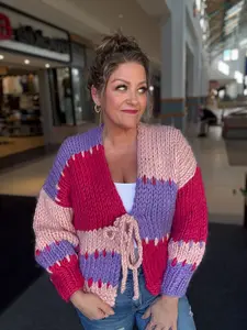 The Lila Colorblock Cardigan