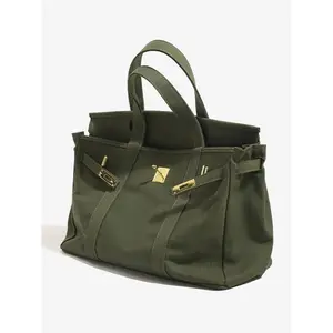 Women's Canvas Tote Bag, High-End Design Handbag, Large Capacity Commuter Bag, Office Shoulder Bag, Versatile Shoulder Bag for Daily Use