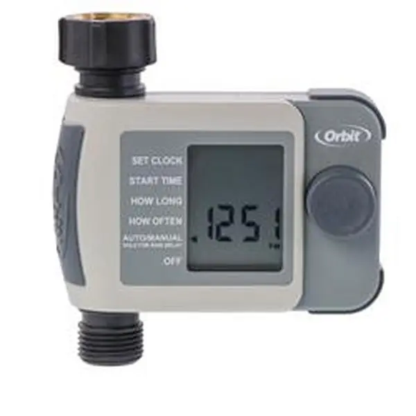 Orbit 7203961 Programmable 1-Sprinkler Garden Water Timer, Green - 1 Dial, Digital Display, Automatic Rain Delay, Durable Construction, Batteries-Operated Programmable Irrigation Hose Timer, Programmable Irrigation Hose Timers