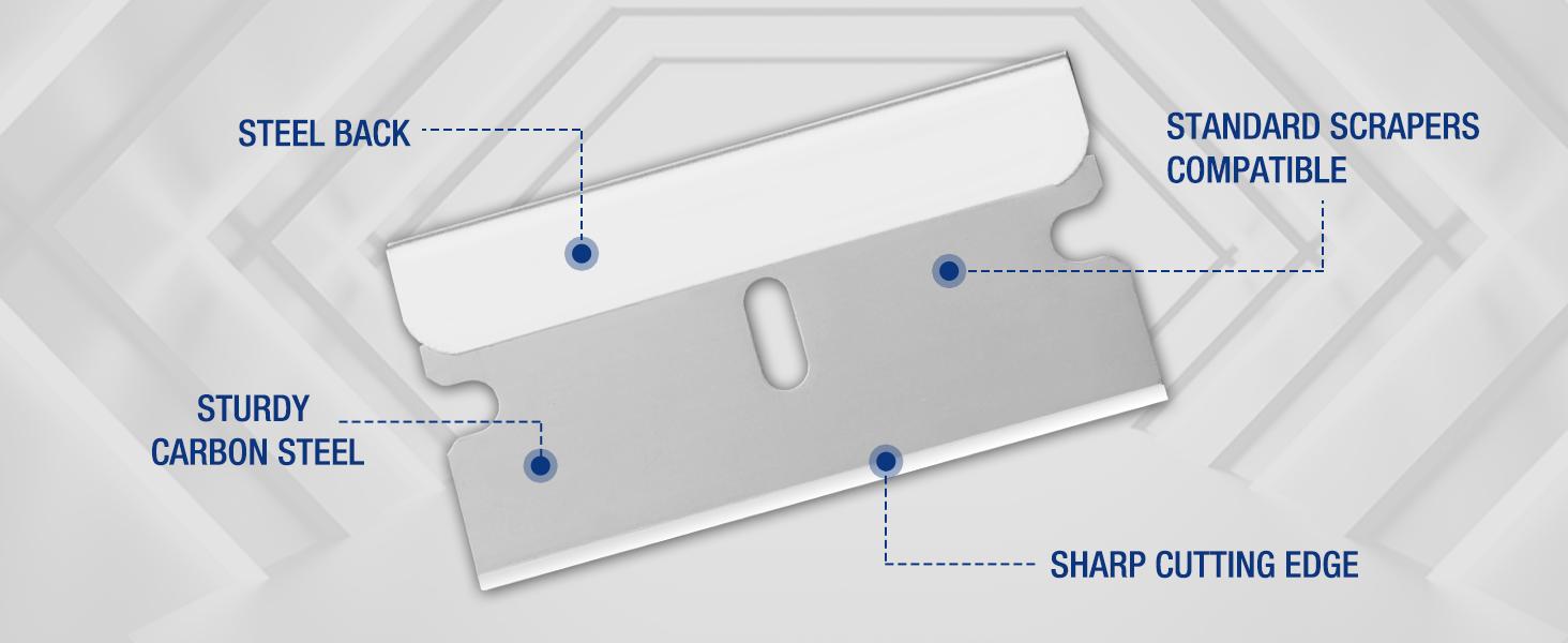 #backtoschool WORKPRO Single Razor Edge Blades, Industrial Scraper Razor Blades, High Carbon Steel One Edge Razor Blades