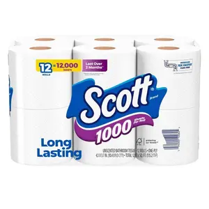 White Toilet Tissue (1000-Sheet 12 Rolls Per Pack)