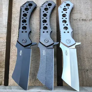 10" GIANT Razor Cleaver Spring Assist-Open Chef's Knife BALL BEARING Style High Carbon Steel Blade Multicolor