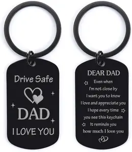 Father's Day Gifts for Dad from Daughter Son, Dad Birthday Gift Drive Safe Keychain for Him Father Papa Gifts Dad Gift from Daughter Son Father's Day Gift for Husband from Wife