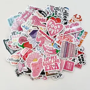 120PCS Reading Related Stickers Set for Book Lovers with Bookish Quotes and Cute Designs