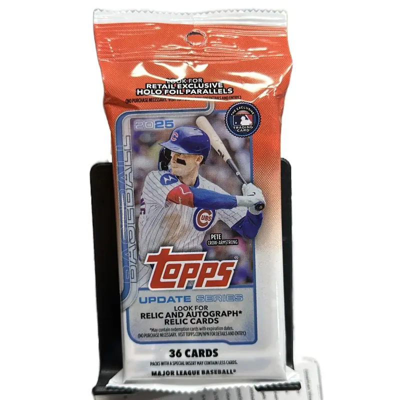 Topps Update Series 2025 Retail Exclusive Holo Foil Parallels 36 Cards in Every Fat Pack Major League Baseball Trading Cards