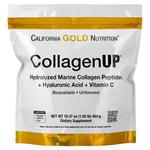 California Gold Nutrition CollagenUP®, Hydrolyzed Marine Collagen Peptides with Hyaluronic Acid and Vitamin C, Unflavored, 1.02 lb (464 g)