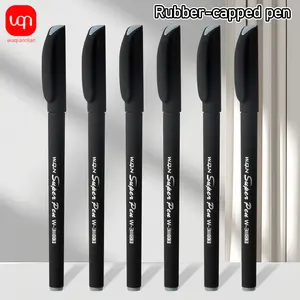 6/12pcs black half needle tube gel pen 0.3mm ultra-fine nib strokes fine writing smoothly, suitable for study, office signing, back-to-school season Writing Stationery Fine Point Pens