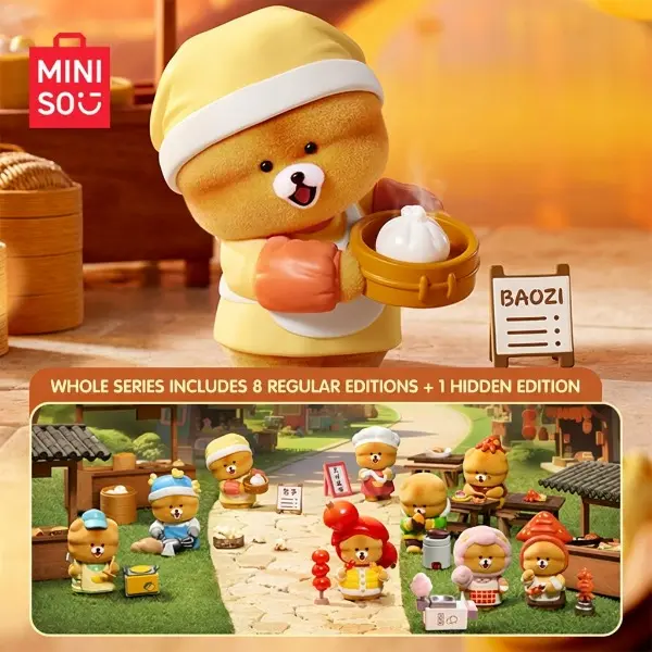 MINISO Mochi “Pop Pop” scented snack stall series blind box—figurine ornament, gift, trendy collectible, new cute figure; ideal for gifting and personal collection.#Summervibes